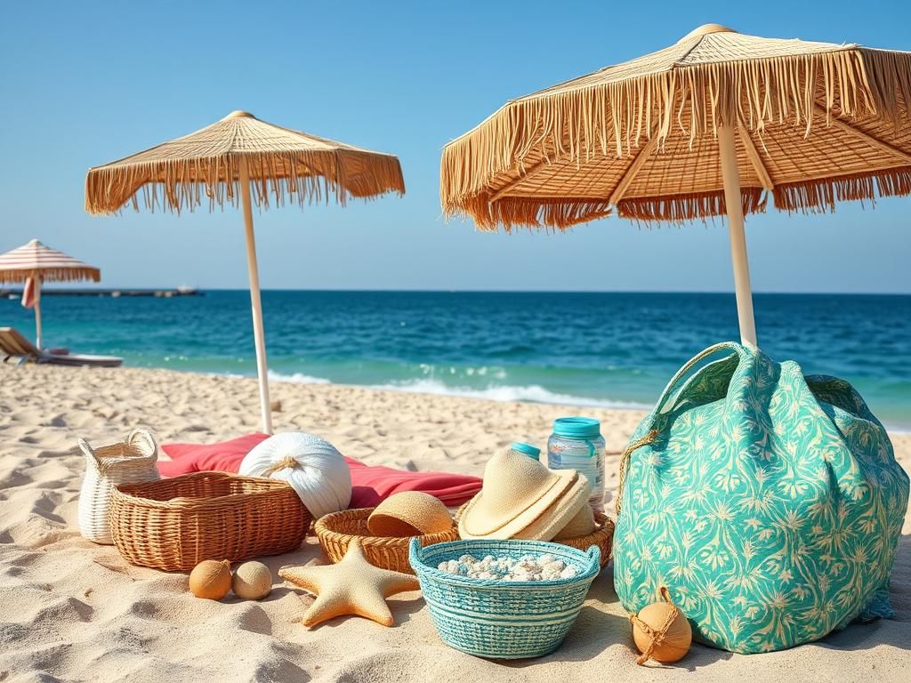 Пляжные товары и аксессуары в курортных магазинах Анапы